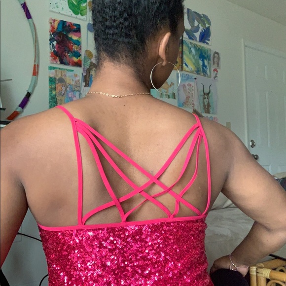 ❌SOLD❌/ Express X Olivia Culpo Sequin Top Sz S - Picture 5 of 14